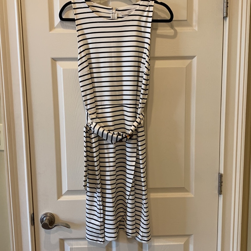 The Loft Striped Summer Dress, NWT, Size 10